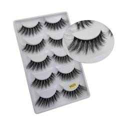 UAMOU 3D Faux Nerz Wimpern Natürliche Lange Weiche Falsche Wimpern Make-Up Wispy Dramatische Flauschige cilios Falsche Wimpern Cheerfully (Color : G504, Size : 10 boxes logo) von UAMOU