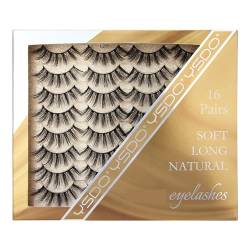 UAMOU 5/10/30 Boxen 3D Faux Nerz Wimpern Natürliche dicke lange falsche Wimpern Dramatische gefälschte Wimpern Wimpernverlängerung Cheerfully (Color : L201, Size : 30 boxes) von UAMOU