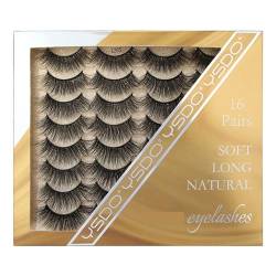 UAMOU 5/10/30 Boxen 3D Faux Nerz Wimpern Natürliche dicke lange falsche Wimpern Dramatische gefälschte Wimpern Wimpernverlängerung Cheerfully (Color : L205, Size : 30 boxes) von UAMOU