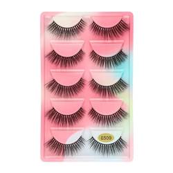 UAMOU 50/100/200 Paar Wimpern, künstliche Nerzwimpern, natürliche 3D-Nerzwimpern, Volumen, falsche Wimpern, in großen Mengen Cheerfully (Color : G509, Size : 10 Boxes) von UAMOU