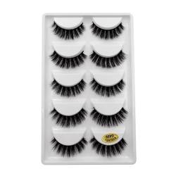 UAMOU 50/100/200 Paar Wimpern, künstliche Nerzwimpern, natürliche 3D-Nerzwimpern, Volumen, falsche Wimpern, in großen Mengen Cheerfully (Color : G600, Size : 10 Boxes) von UAMOU