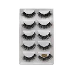 UAMOU Großpackung 2/50/100 Boxen Wimpern Faux Cils 3D-Nerzwimpern Natürliches Volumen Wimpernverlängerung Falsche Wimpern in Großpackung Cilios Cheerfully (Color : G501, Size : 20 Boxes) von UAMOU