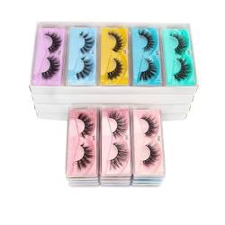 UAMOU Lashes Bulk 10/20/30/50/100 Paar 3D-Nerzwimpern Natürliche falsche Wimpern Dicke gefälschte Wimpern Make-up Flauschige Faux Cils Cheerfully (Color : Mix 30 pairs, Size : Eyelashes) von UAMOU