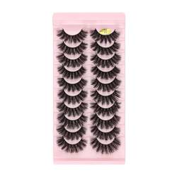 UAMOU MIX 100 Paar Wispy 3D Nerz Wimpern Bündel Wimpern Set Flauschige Wimpern Verpackung Make-up Wimpernverlängerung Cheerfully (Color : 7D-31, Size : 100 PAIRS (10BOXES)) von UAMOU