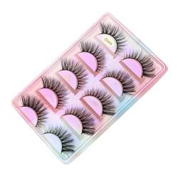 UAMOU Mink Lashes Bulk 5 Paar natürliche lange künstliche Wimpern Cilios Nerz 3D Falsche Wimpern Make-up Flauschige Wimpern maquillaje Cheerfully (Color : G402, Size : 20 BOXES (100 pairs)) von UAMOU