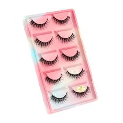 UAMOU Nerz Wimpern 10/50/100 Boxen Flauschige 3D Nerz Wimpern Make-Up Natürliche Lange Volumen Falsche Wimpern Bulk Faux Cils Custom Cheerfully (Color : 5 Pairs X01CS, Size : 100 Boxes) von UAMOU