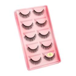 UAMOU Nerz Wimpern 10/50/100 Boxen Flauschige 3D Nerz Wimpern Make-Up Natürliche Lange Volumen Falsche Wimpern Bulk Faux Cils Custom Cheerfully (Color : 5 Pairs X05CS, Size : 100 Boxes) von UAMOU