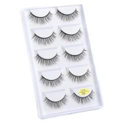 UAMOU Nerz Wimpern 10/50/100 Boxen Flauschige 3D Nerz Wimpern Make-Up Natürliche Lange Volumen Falsche Wimpern Bulk Faux Cils Custom Cheerfully (Color : 5 Pairs X07, Size : 10 Boxes) von UAMOU