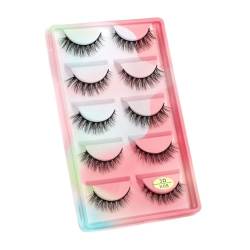 UAMOU Nerz Wimpern 10/50/100 Boxen Flauschige 3D Nerz Wimpern Make-Up Natürliche Lange Volumen Falsche Wimpern Bulk Faux Cils Custom Cheerfully (Color : 5 Pairs X08CS, Size : 10 Boxes) von UAMOU