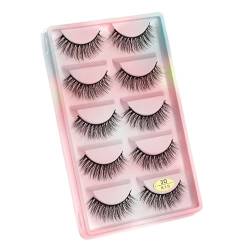 UAMOU Nerz Wimpern 10/50/100 Boxen Flauschige 3D Nerz Wimpern Make-Up Natürliche Lange Volumen Falsche Wimpern Bulk Faux Cils Custom Cheerfully (Color : 5 Pairs X19CS, Size : 100 Boxes) von UAMOU