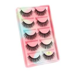 UAMOU Nerz Wimpern 10/50/100 Boxen Flauschige 3D Nerz Wimpern Make-Up Natürliche Lange Volumen Falsche Wimpern Bulk Faux Cils Custom Cheerfully (Color : 5 Pairs X25CS, Size : 100 Boxes) von UAMOU