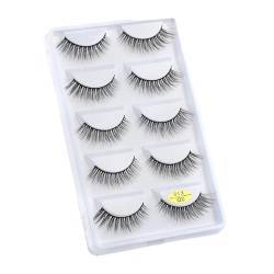 UAMOU Nerz Wimpern 10/50/100 Boxen Wispy 3D Nerz Wimpern Make-Up Natürliche Lange Volumen Falsche Wimpern Bulk Faux Cils Custom Cheerfully (Color : 5 Pairs X10, Size : 10 Boxes) von UAMOU