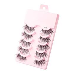 UAMOU Nerz Wimpern Volumen Falsche Wimpern 3D Nerz Natürliche Lange Make-Up Falsche Wimpern Faux Cils Cilios Flauschige Gefälschte Wimpern Cheerfully (Color : 5 pairs 1002, Size : 100 boxes) von UAMOU