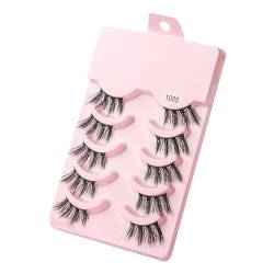 UAMOU Nerz Wimpern Volumen Falsche Wimpern 3D Nerz Natürliche Lange Make-Up Falsche Wimpern Faux Cils Cilios Flauschige Gefälschte Wimpern Cheerfully (Color : 5 pairs 1005, Size : 20 boxes) von UAMOU