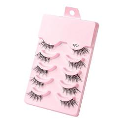 UAMOU Nerz Wimpern Volumen Falsche Wimpern 3D Nerz Natürliche Lange Make-Up Falsche Wimpern Faux Cils Cilios Flauschige Gefälschte Wimpern Cheerfully (Color : 5 pairs 1007, Size : 100 boxes) von UAMOU