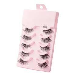 UAMOU Nerz Wimpern Volumen Falsche Wimpern 3D Nerz Natürliche Lange Make-Up Falsche Wimpern Faux Cils Cilios Flauschige Gefälschte Wimpern Cheerfully (Color : 5 pairs 1008, Size : 100 boxes) von UAMOU