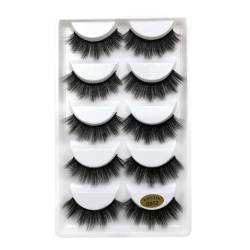 UAMOU Wimpern 10/20/50/100 Boxen natürliche 3D-Nerzwimpern Faux Cils Cilios Flauschige falsche Wimpern dünne dicke Wimpern Cheerfully (Color : G802, Size : 60 boxes) von UAMOU