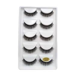 UAMOU Wimpern 10/20/50/100 Boxen natürliche 3D-Nerzwimpern Faux Cils Cilios Flauschige falsche Wimpern dünne dicke Wimpern Cheerfully (Color : G803, Size : 60 boxes) von UAMOU