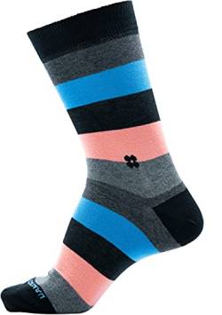 UANDWOO Lifestyle Socks Stripes, Farben:black, Size:43-46 von UANDWOO