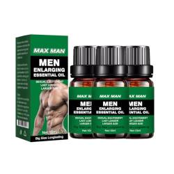 Männer Energie Massage Ätherisches Öl für Sex, Penis Vergrößerung Öl Peniswachstum Verdickung Öl Schwanz Flüssigkeit Verzögerung Leistung Boost Stärke (10ml) (3PCS) von UANGLI