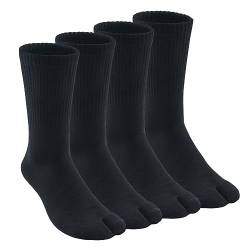 UBUMO Herren Flip Flop Socken Tabi Split Toe Geta Wicking Baumwolle 4er Pack, Farbe 20, Einheitsgröße von UBUMO