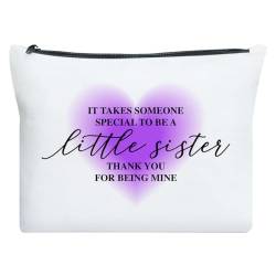 UDNADKEX Little Sister Gift from Big Sister Brother, Christmas, Birthday, Graduation Gift for Big Sister Makeup Bag, Sister Thank You Gift, It Takes Someone Special to Be a Little Sister, Mehrfach von UDNADKEX