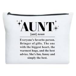 UDNADKEX Tante Geschenk von Neffen Nichte, Best Aunt Ever Geschenk, Weihnachten, Geburtstagsgeschenk für Tante Tante Make-up-Tasche, jedermanns Lieblingsmensch, Mehrfach von UDNADKEX
