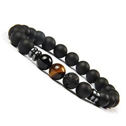 LY SHOW Chakra Yoga Balance Armband aus natürlichem Onyx-Stein-Diffusor-Bangle für Männer & Frauen von UEUC