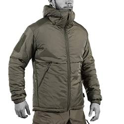 UF Pro Delta Compac Jacket Taktische Winter-Jacke, Winddicht, Wasserabweisend mit kleinem Packmaß (Steingrau-Oliv, S) von UF Pro