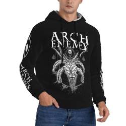 UGANI Arch Hoodie Enemy Metal Band Modisches grafisches Hoodie für Männer mit Designs, Kapuzen-Sweatshirt Schwarz 2XL von UGANI