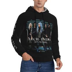 UGANI Arch Hoodie Enemy Metal Band Modisches grafisches Hoodie für Männer mit Designs, Kapuzen-Sweatshirt Schwarz L von UGANI