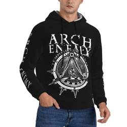 UGANI Arch Hoodie Enemy Metal Band Modisches grafisches Hoodie für Männer mit Designs, Kapuzen-Sweatshirt Schwarz M von UGANI
