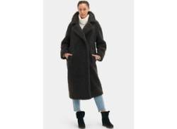 Fellimitatmantel UGG "W GERTRUDE LONG TEDDY COAT" Gr. L (40), schwarz (ink black) Damen Mäntel Übergangsmäntel von UGG Australia