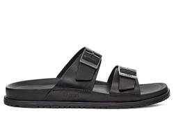 UGG Australia Herren Wainscott Buckle Slide Schiebe-Sandalen, Schwarzes Leder, 42 EU von UGG