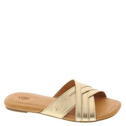 UGG Damen Kenleigh Rutsche Sandale, metallic-goldfarben, 38 EU von UGG