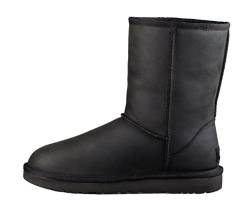 UGG Damen Klassisk kort læder winter boots boots, Schwarz, 37 EU von UGG
