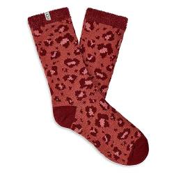 UGG Josephine Damen-Socken, mit Fleece gefüttert, Kiln Leopard, EinheitsgröÃŸe von UGG