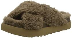 UGG WOMEN'S FUZZ SUGAR CROSS SLIDE SLIPPER HICKORY 39 EU von UGG