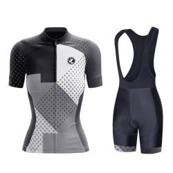 UGLY FROG Damen Radtrikot Set Schnell Trockend Radtrikot Kurzarm + Radhose mit Sitzpolster Fahrradbekleidung von UGLY FROG