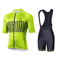 UGLY FROG Herren Radsport Set Kurzarm Fahrradtrikot Atmungsaktiv Trikot + Radhose mit Sitzpolster Fahrradsport Anzüge Radsport-Bekleidung für Männer von UGLY FROG