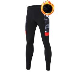 UGLY FROG Radlerhose Fahrradhose Herren Lang mit Sitzpolster 20D Gepolsterte Winter Thermo Stoßfeste Tights Elastisch Hosen Mit Seitentaschen M von UGLY FROG