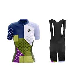 UGLY FROG Radtrikot Damen Kurzarm Fahrradbekleidung Set Outdoor Sports Radfahren Jersey + Radfahren Latzhose Strap Shorts im Sommer von UGLY FROG