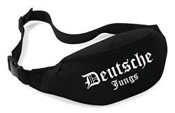 Deutsche Jungs Bauchtasche | Deutschland Tasche - Ultras - Fussball - Hüfttasche - Bag | Schwarz von UGLYSHIRT