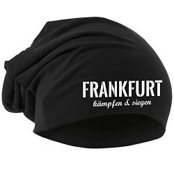 Frankfurt Kämpfen & Siegen Mütze | Fussball Ultras Sport Unisex Beanie | Schwarz von UGLYSHIRT