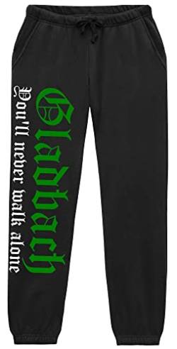 Gladbach Never Walk Alone Jogginghose | Gladbach Hose Herren Fussball Ultras Sport Freizeit | (L) von UGLYSHIRT