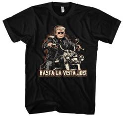 Hasta La Vista Joe Herren T-Shirt | Politisch T-Shirt Donald Trump T-Shirt USA President Republikaner | Schwarz (3XL) von UGLYSHIRT