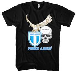 Irriducibili Lazio Herren T-Shirt | Italien Sport Rom Ultras Curva Nord | M7 Schwarz (XL) von UGLYSHIRT