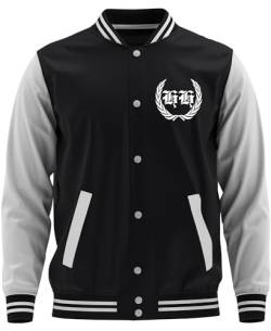 Mein Leben Hamburg Herren College Jacke | Skyline Hoodie Stadt Utra Sport Fussball Hamburg Jacke | Schwarz FB (XL) von UGLYSHIRT