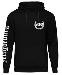 UGLYSHIRT Magdeburg über Alles Herren Kapuzenpullover | Magdeburg Pullover - Trikot Ultras Sport Hoodie | Schwarz (XL) von UGLYSHIRT