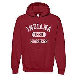 NCAA Offiziell lizenziertes College – University Team Farbe Athletic Arch Hoodie, Indiana Hoosiers Kardinal, Medium von UGP Campus Apparel